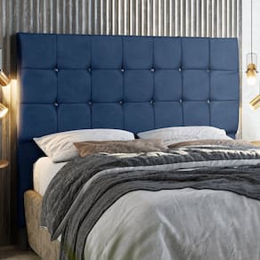 Cabeceira Casal 160 Cm com Strass Dubai Azul