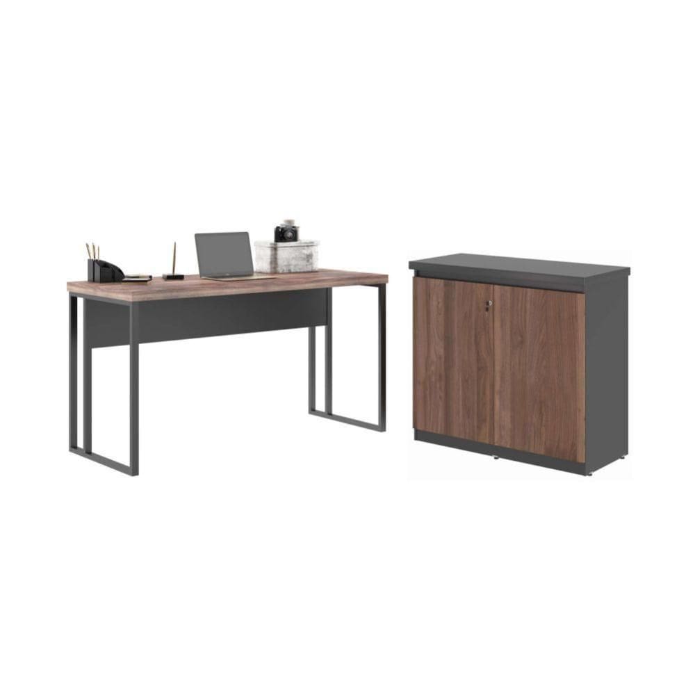 Balcão E Mesa 1.2 Iguaçu Noce Preto