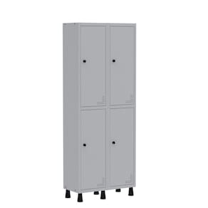 Roupeiro Aco Light 2v 04 Portas Gr302/4 Cinza