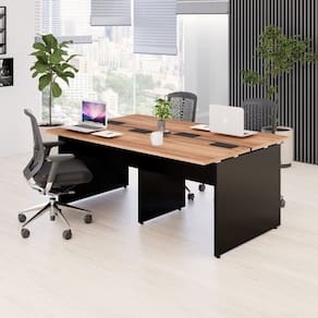 Conjunto Plataforma Pé Painel Espresso Móveis Marrom/Preto