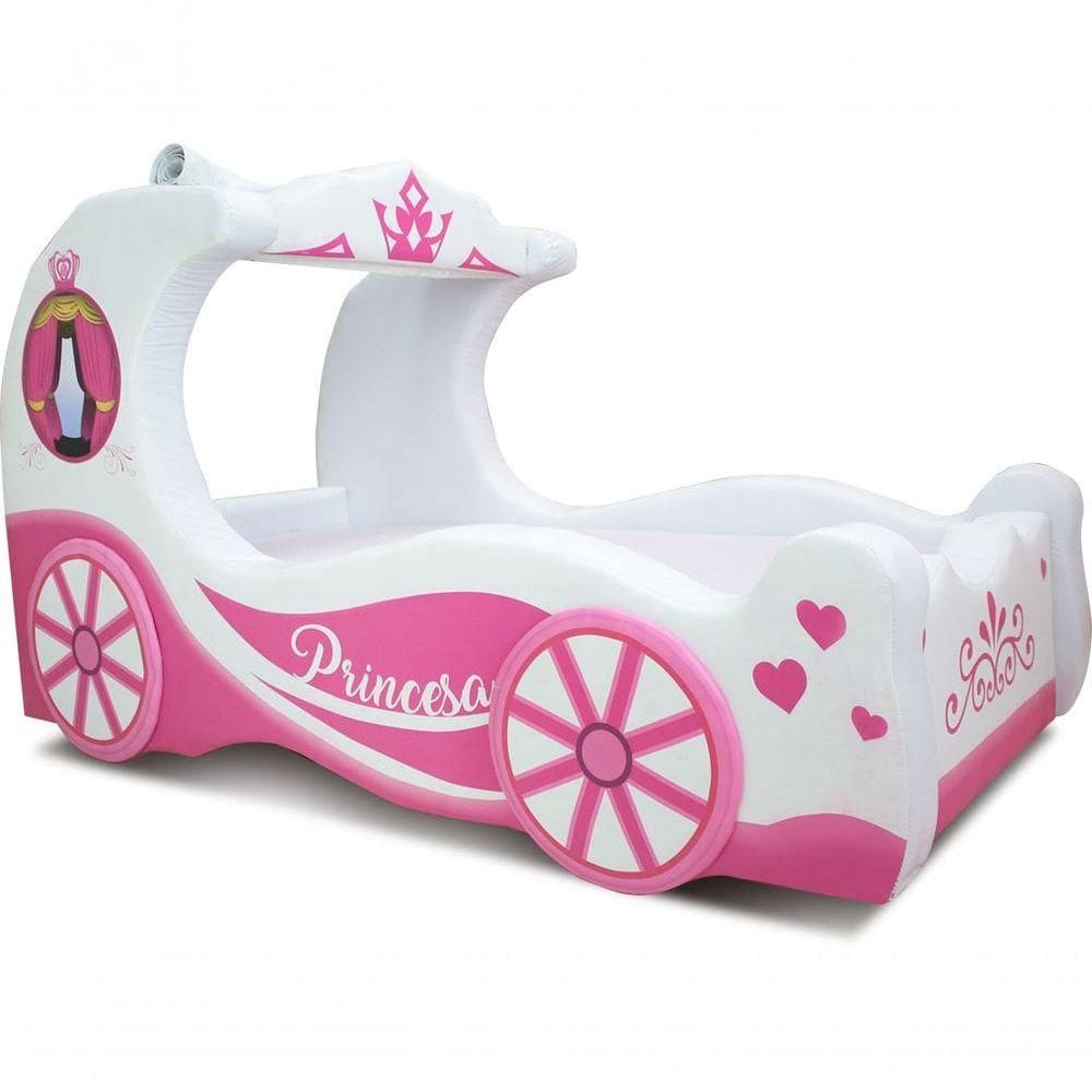 Cama Infantil Cinder Com Rodas Sobrepostas - Cor Branca Tamanho:infantil