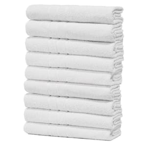 Kit 9 Toalhas De Banho Branca Hotel Macia Felpuda - Prata - Branco