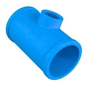 Te Soldavel 100mm Azul Com Saida 1" Ou 11-2" Polegada Rosca Amanco Tamanho 100x11-2"
