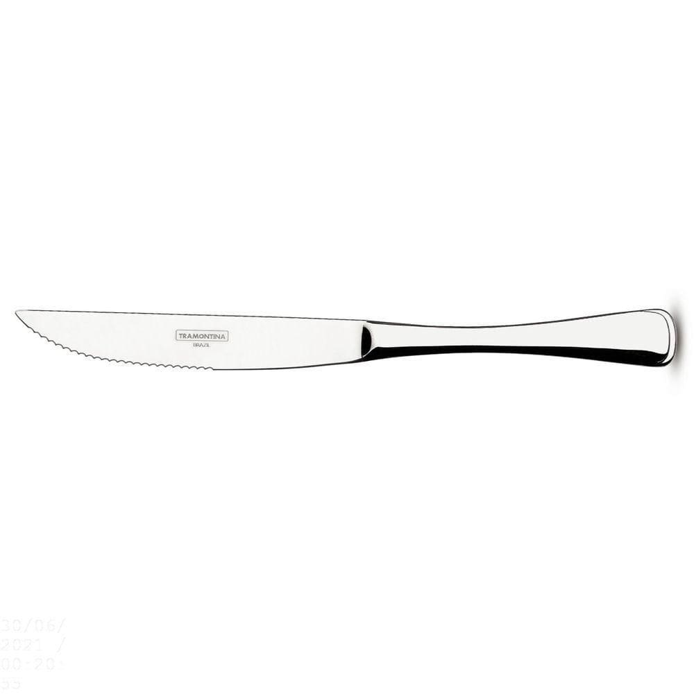 Faca Para Churrasco Tramontina Mônaco 9mm Em Aço Inox Forjado Acabamento Alto Brilho Tramontina