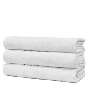 Kit Com 3 Toalhas De Banho Para Hotel - Profissional Prata - Branco