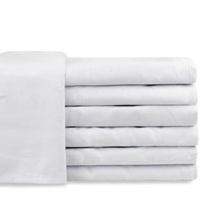 Kit Com 30 Panos De Prato Branco Liso Grosso 50x68cm