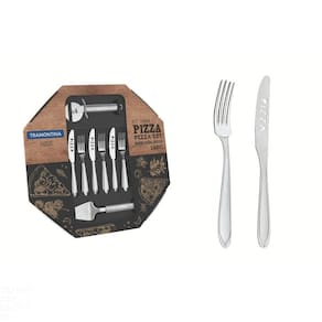 Kit Para Pizza Tramontina Laguna Em Aço Inox 14 Peças Tramontina