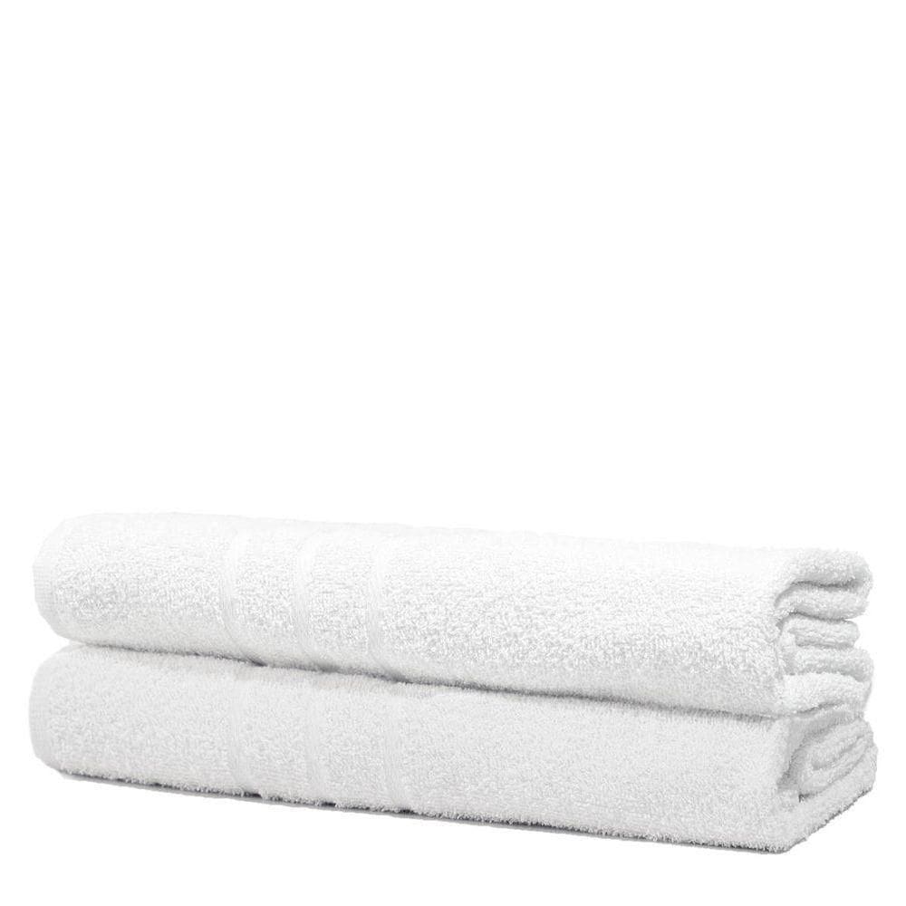 Kit Com 2 Toalhas De Banho Para Hotel - Profissional Prata - Branco
