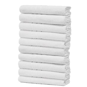 Kit 10 Toalhas Para Salão De Beleza Rosto Felpuda Macia Prata - Branco