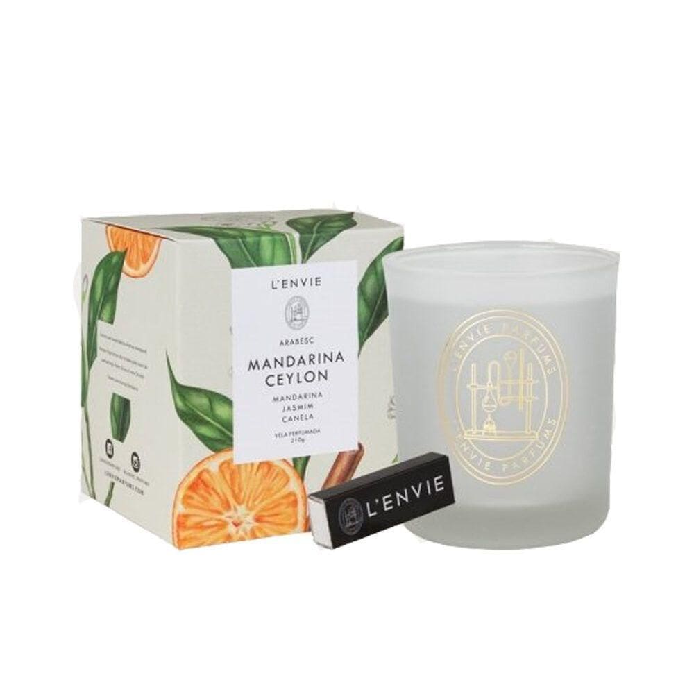 Vela Perfumada Mandarina Ceylon Lenvie 210g