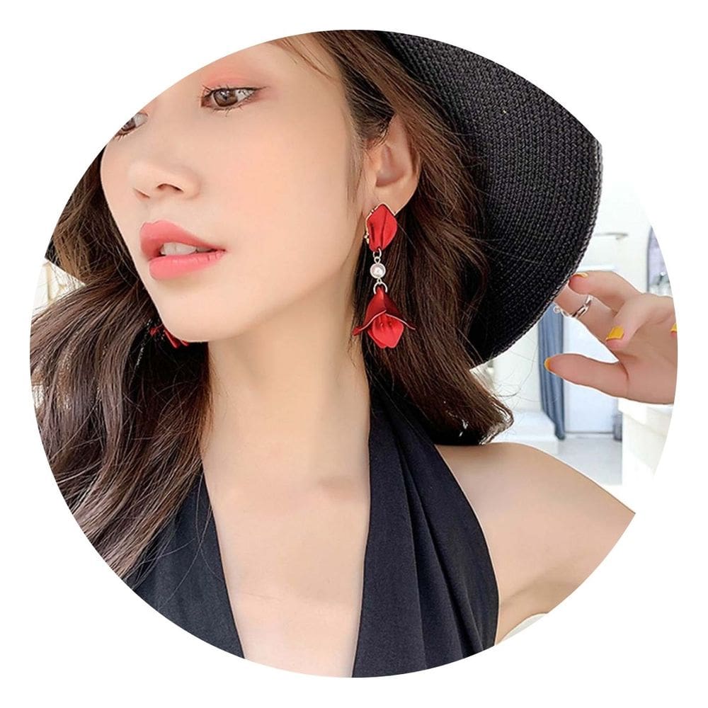 Brincos Femininos Flor Pérola Festas Mulheres Luxo Strass