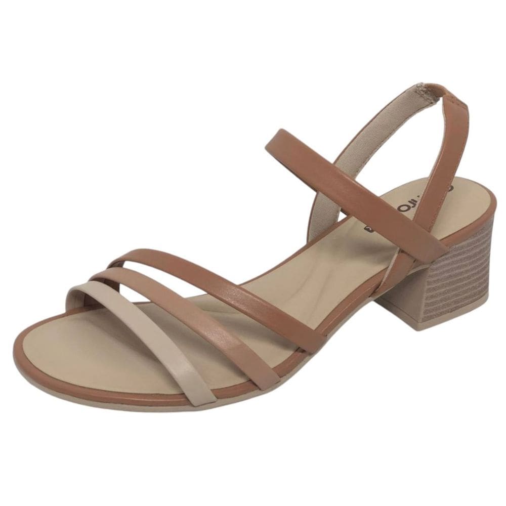 Sandália Feminina Salto Bloco Clássica Conforto Comfortflex
