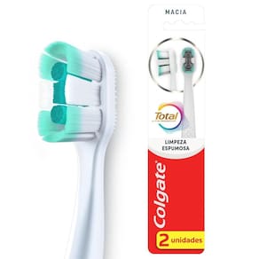 Escova Dental Colgate Total Limpeza Espumosa Suave 2 unidades
