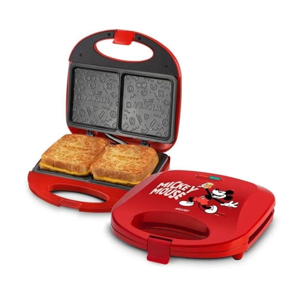 Sanduicheira Mickey Mouse Funny Plates 750W 127V - Mallory
