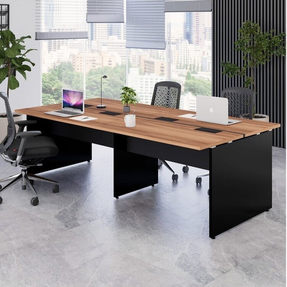 Conjunto Plataforma Pé Painel 120x73cm Espresso Móveis Marrom/Preto