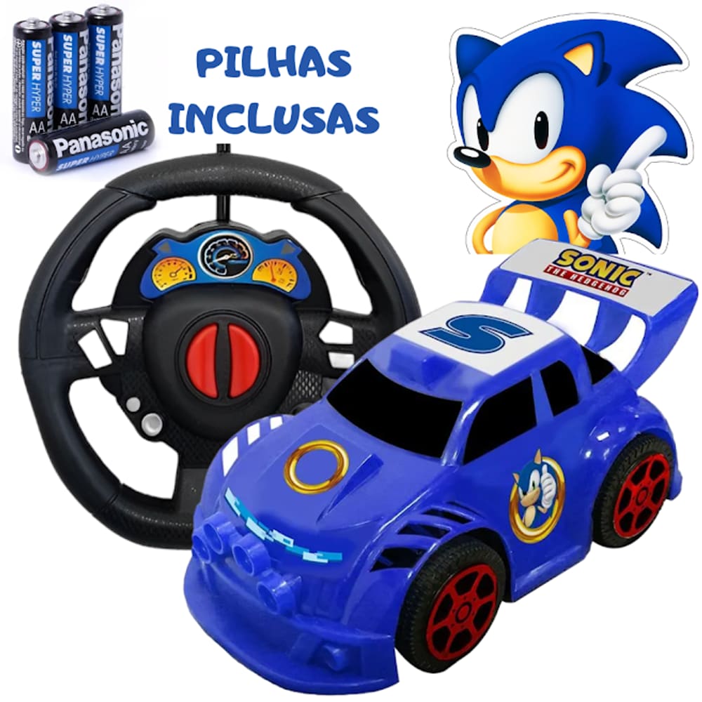 Carrinho de Controle Volante Sonic o Ouriço Smart Driver