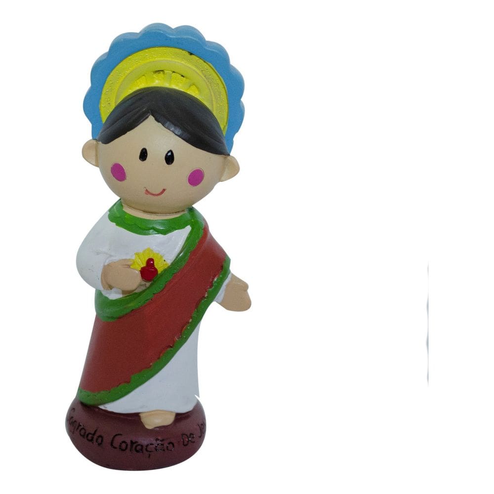 Imagem Resina Sagrado Coração De Jesus Baby Infantil - 9cm