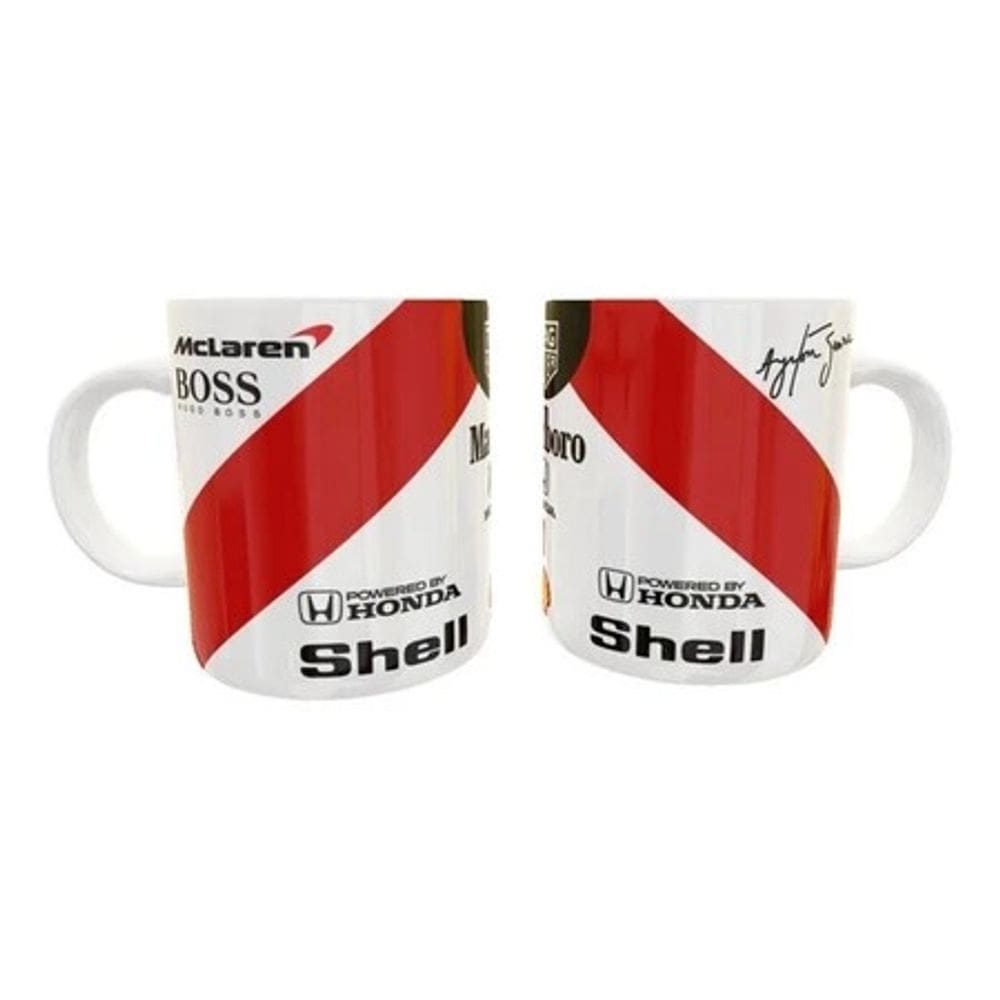 Caneca Ayrton Senna Capacete F1 Corrida - Mega O