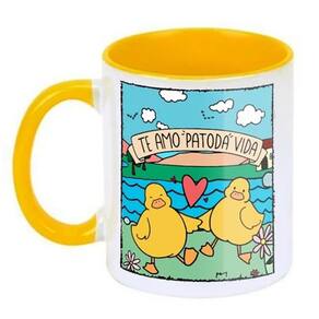 Caneca Te amo patodavida e Te amo e não é porco Kit Porcelana Caneca Ainda Bem Que Te Vi