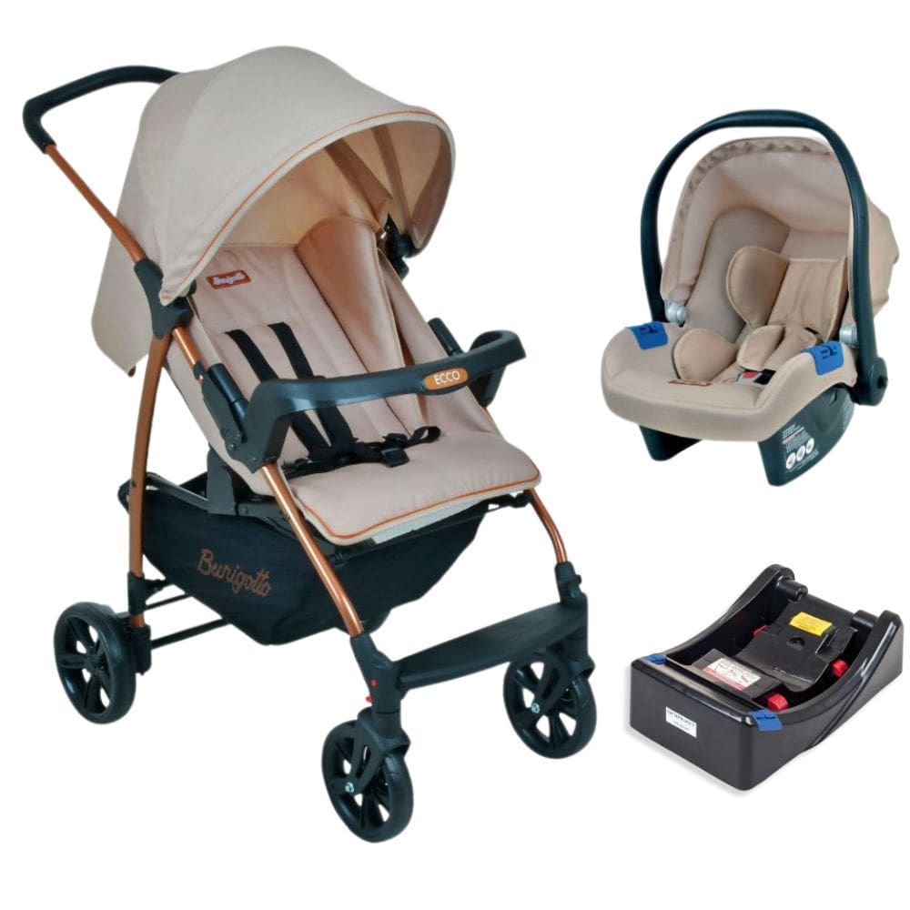Carrinho De Bebê Travel System Ecco Mon Amour + Base - Burigotto