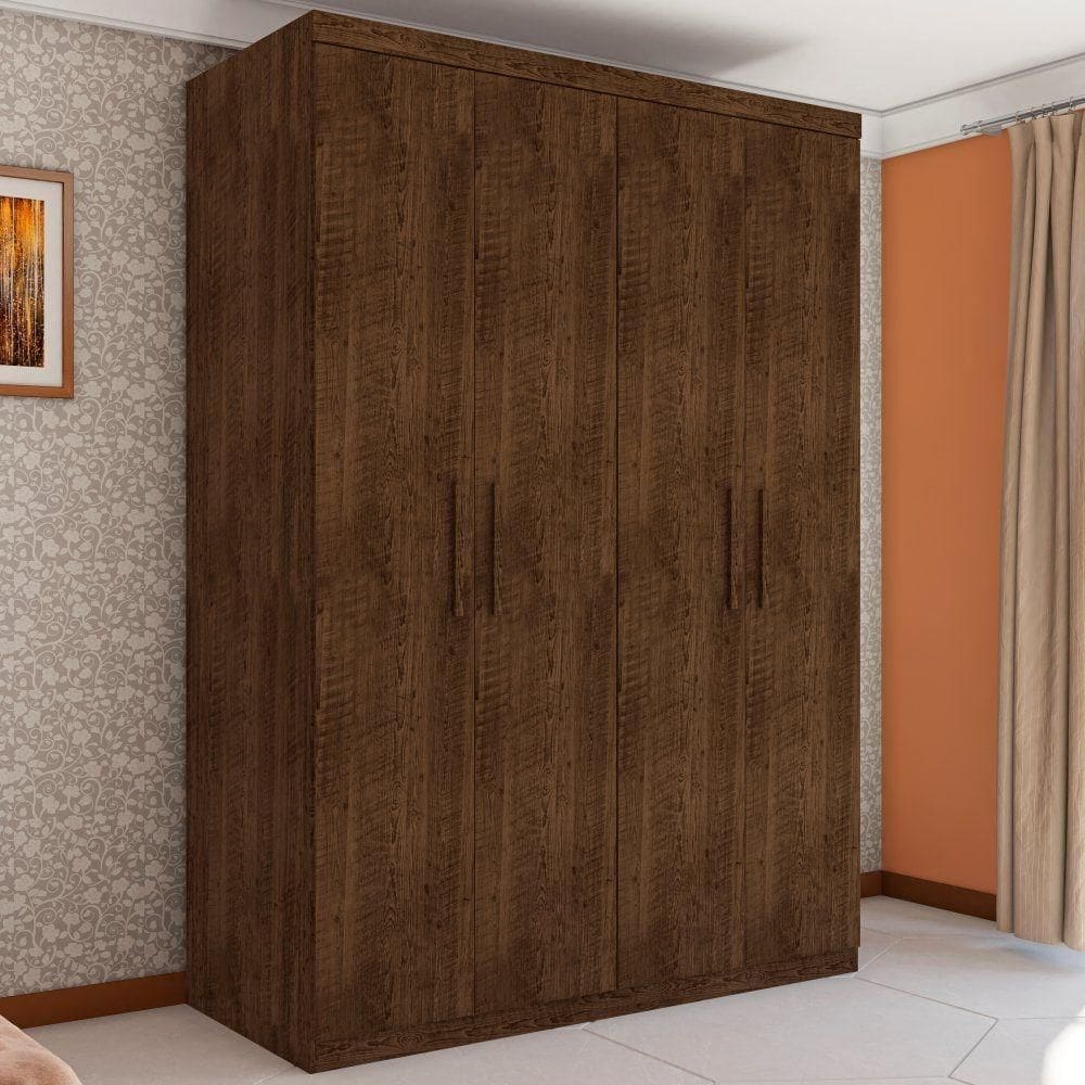 Guarda Roupa Miami Casal Quatro Portas Malbec