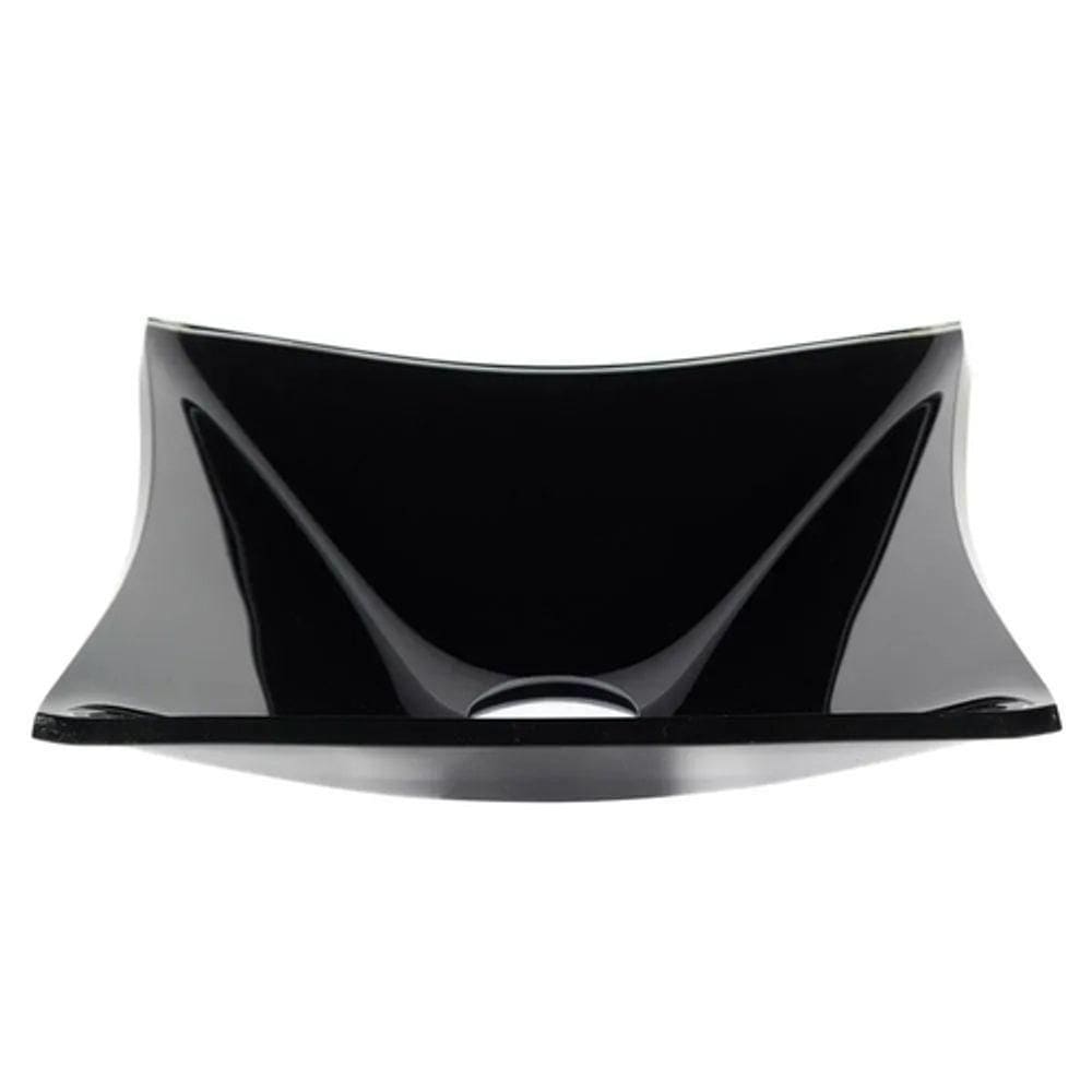Cuba de Vidro Quadrada 31cm Preta