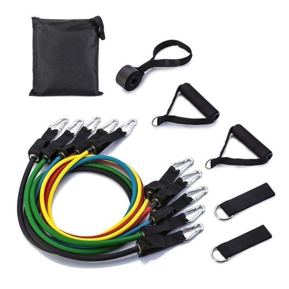 Kit Elásticos 11 Itens Treino Funcional Em Casa Pilates Yoga Musculação- Jt-003