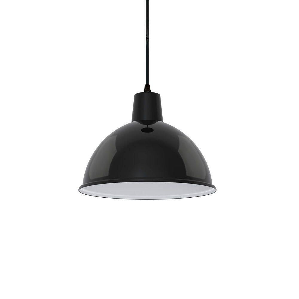Lustre Pendente Taschibra Td 822 E27 Bivolt Preto