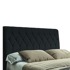 Cabeceira Para Cama Box Queen Istambul Dobuê 1.60m Com Capitonê Preto