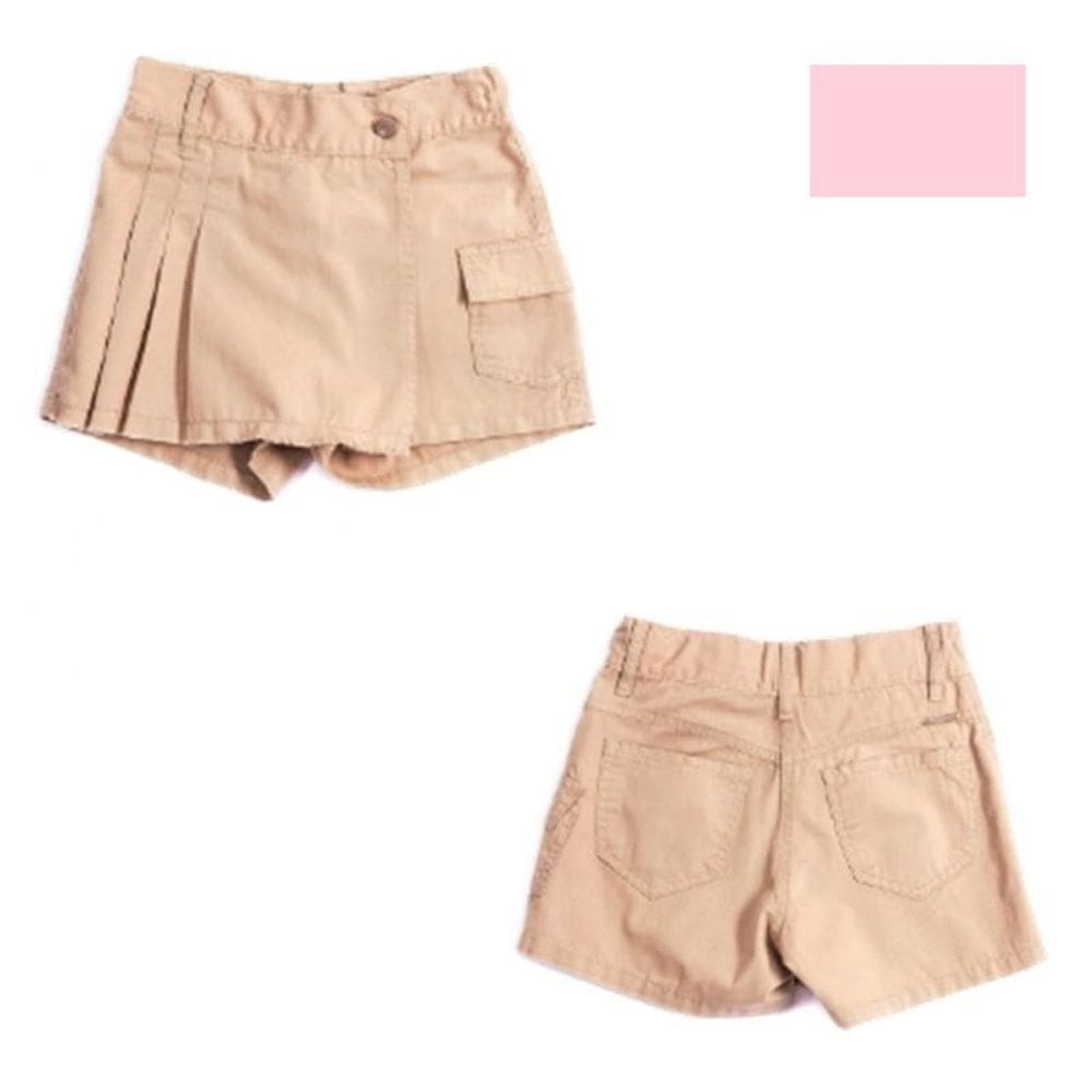 Shorts saia sarja com pregas Pullga