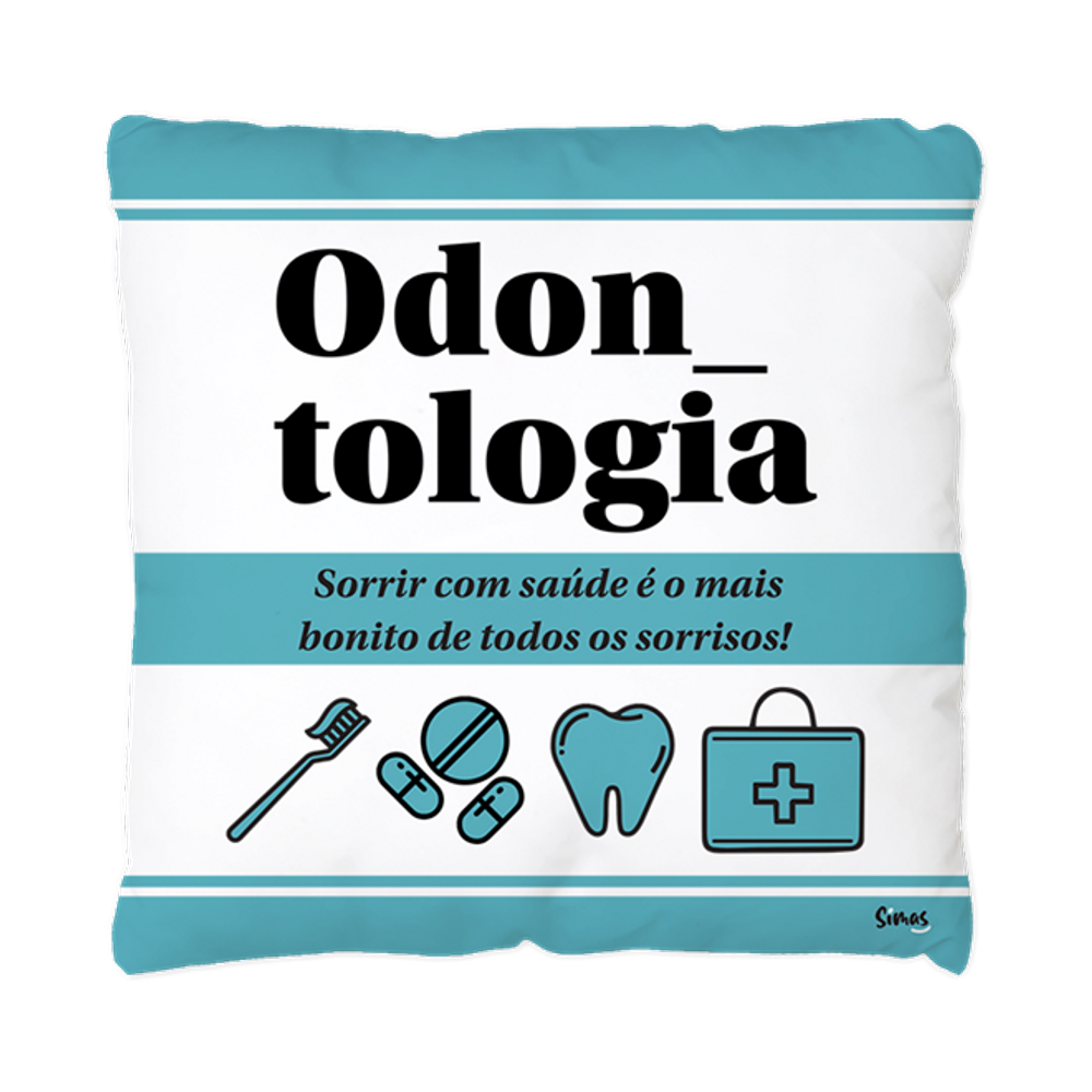 Almofada Quadrada Profissões - Odontologia