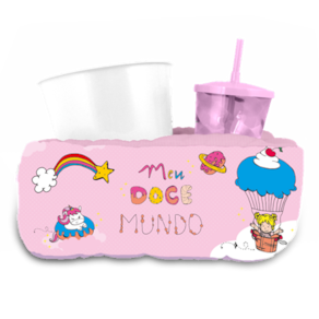 Almofada para Pipoca Individual Kids - Meu Doce Mundo