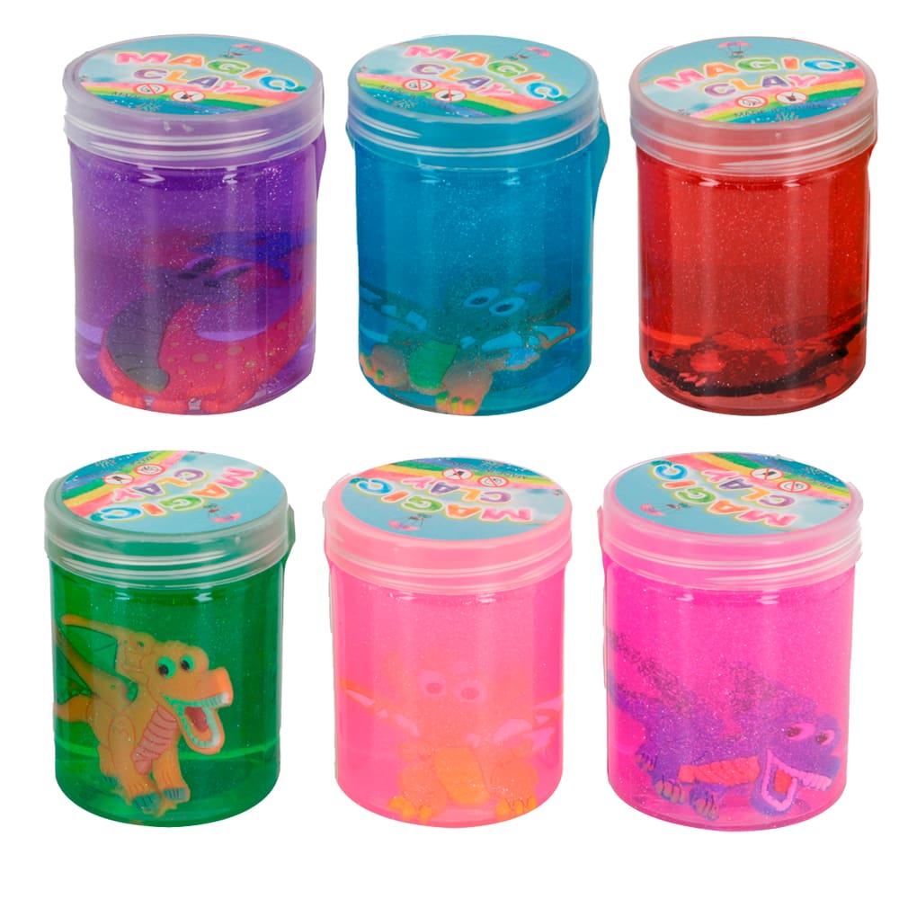 Slime Lama Cristal Dinossauros 12 Unidades Pré Histórica