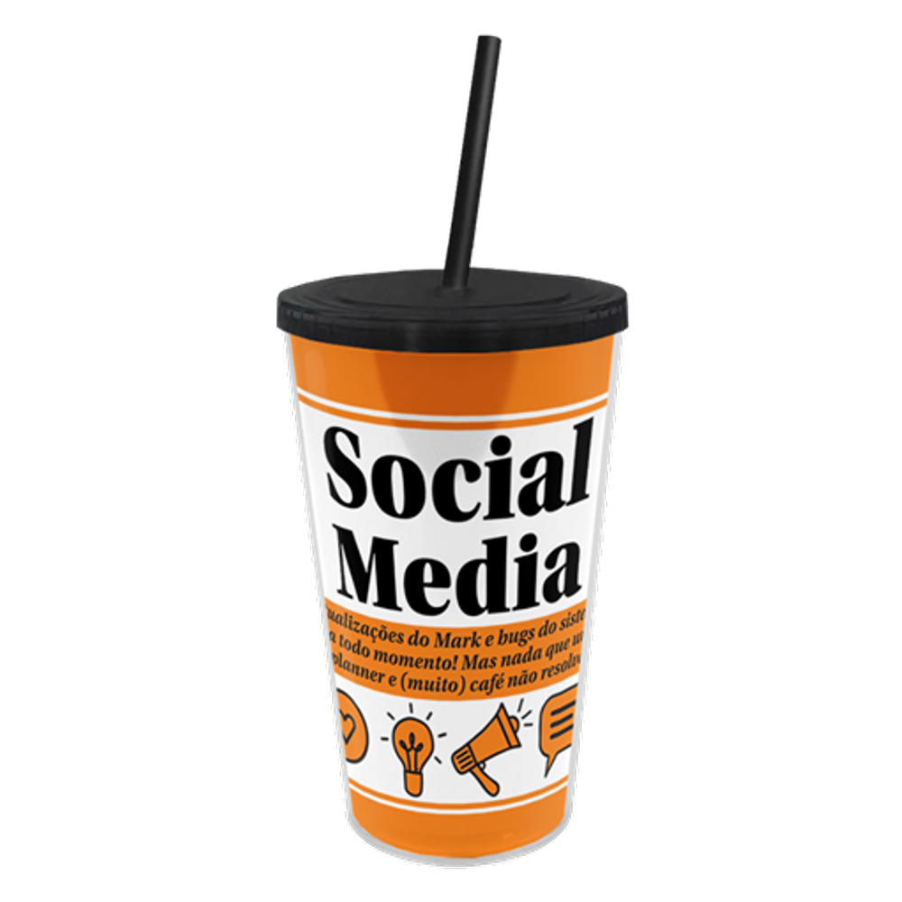 Copo Canudo Profissões - Social Media