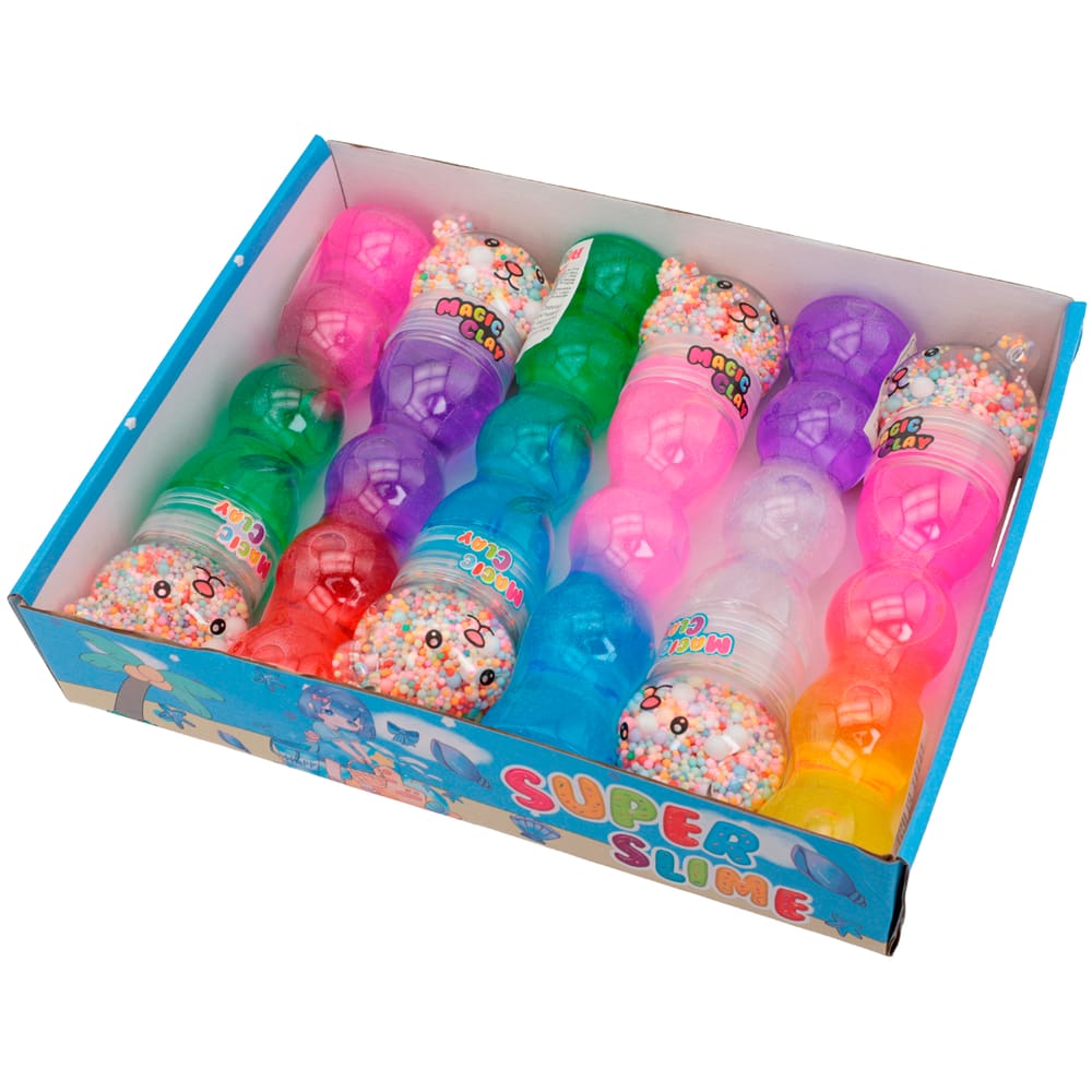 Slime Lama de Cristal Urso Feliz Brilhante - 6 Unidades
