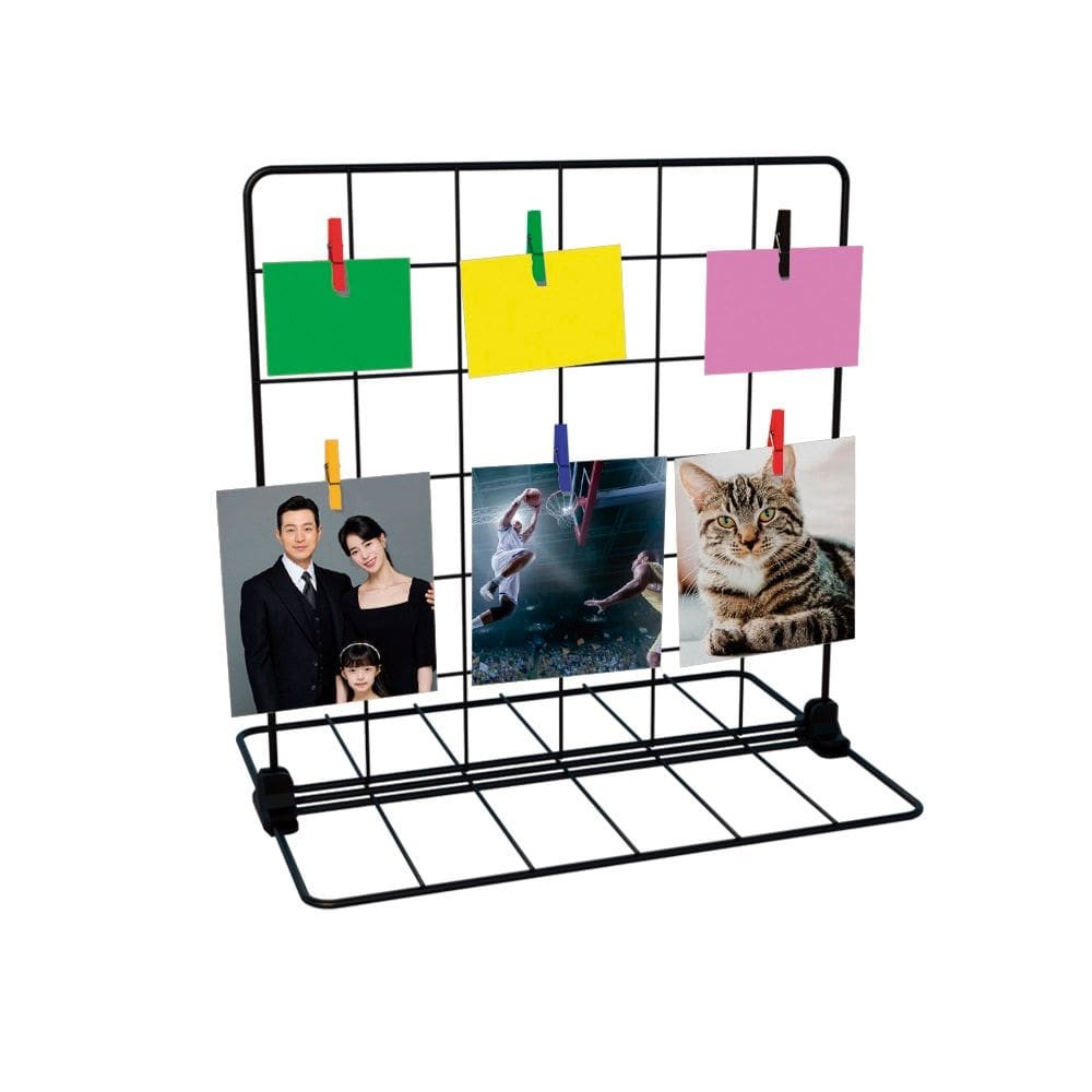 Memory Board de Mesa Painel de Fotos e Recados Decoração Quarto Escritório 30x30 com Prendedores