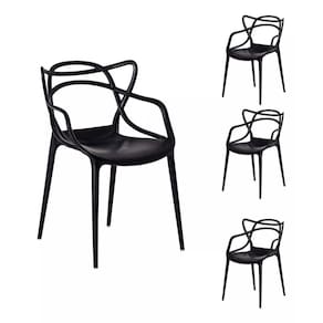 Kit com 4 Cadeiras Allegra Universalmix 100% Polipropileno