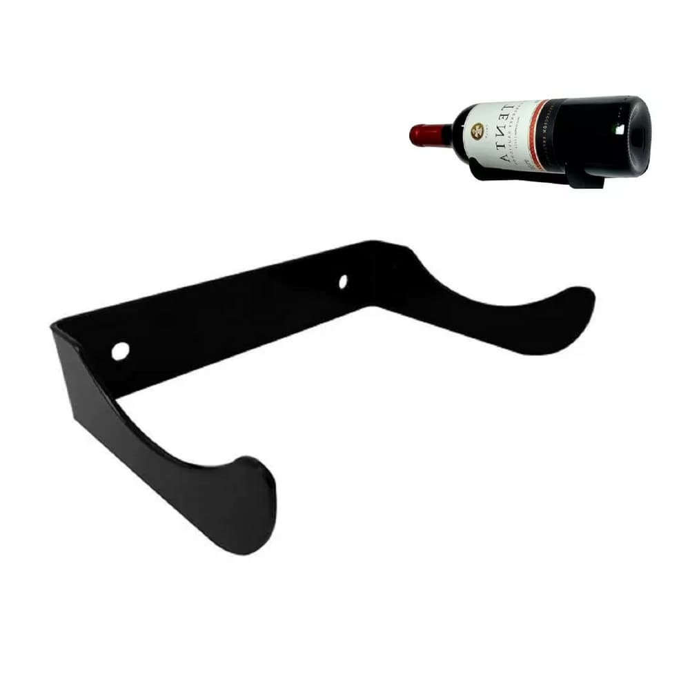 Suporte Garrafa Vinho de Parede ou Painel Adega Slim Vertical 20un