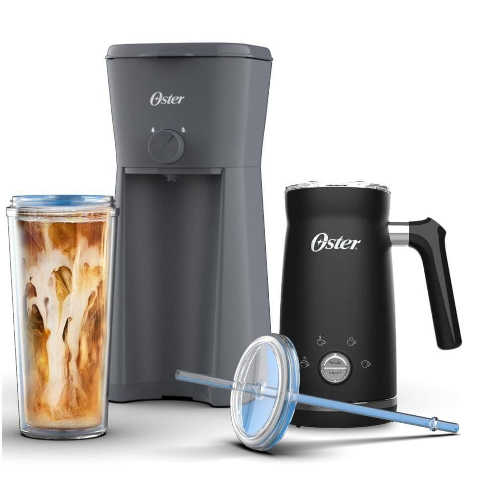 Kit Cafeteira para Café Gelado Oster e Espumador de Leite Elétrico - 127V