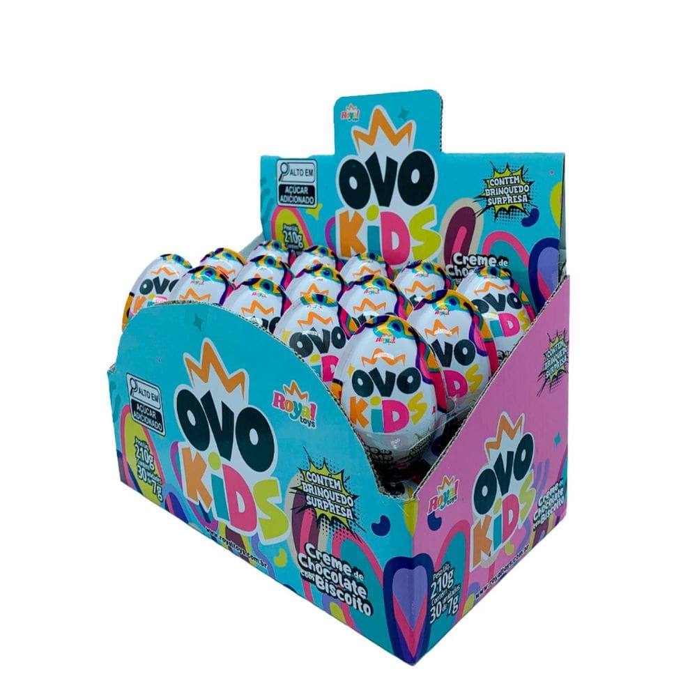 Ovo de Chocolate Surpresa - Ovo Kids - Caixa com 30 Unidades