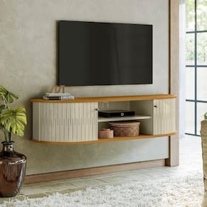 Estante Suspenso Modena para TV até 60 polegadas - Cumaru / Opala - Madetec