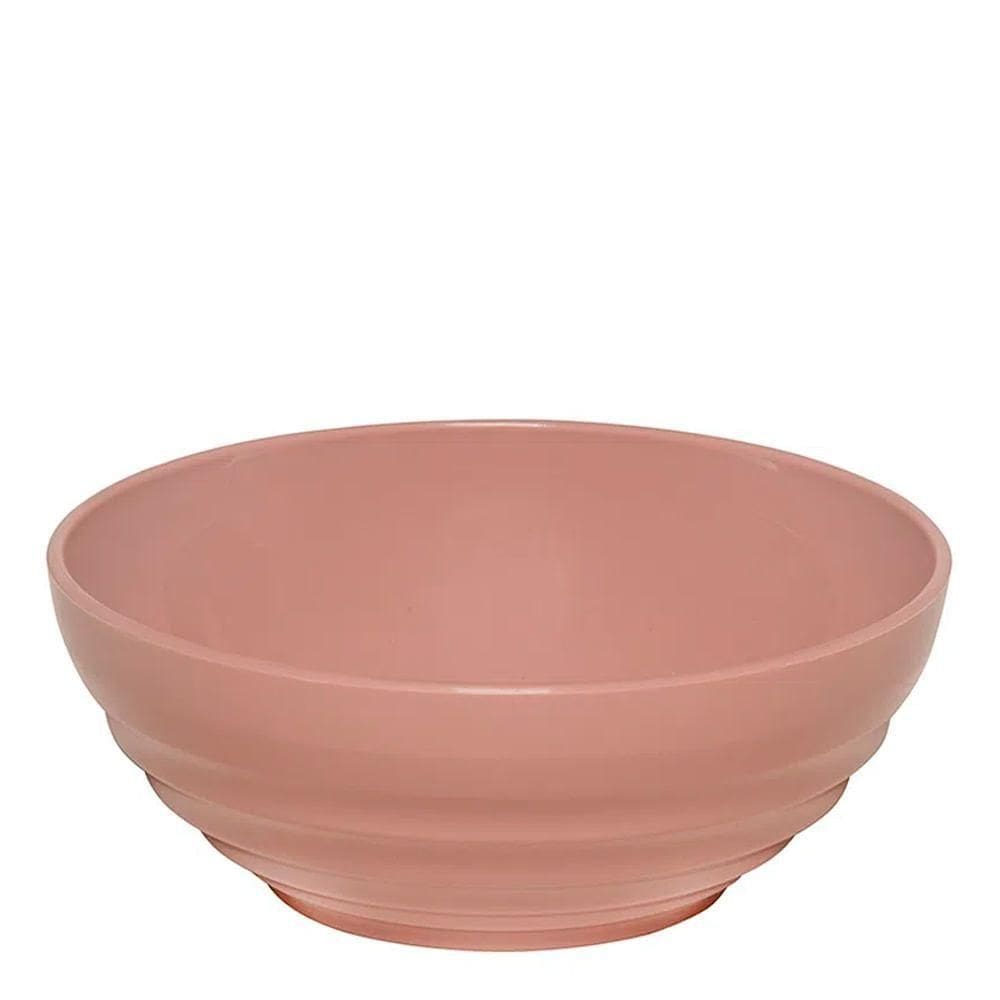 Bowl Oriental Redonda 1,2l Rosé Em Polipropileno Linha Tendência Vem
