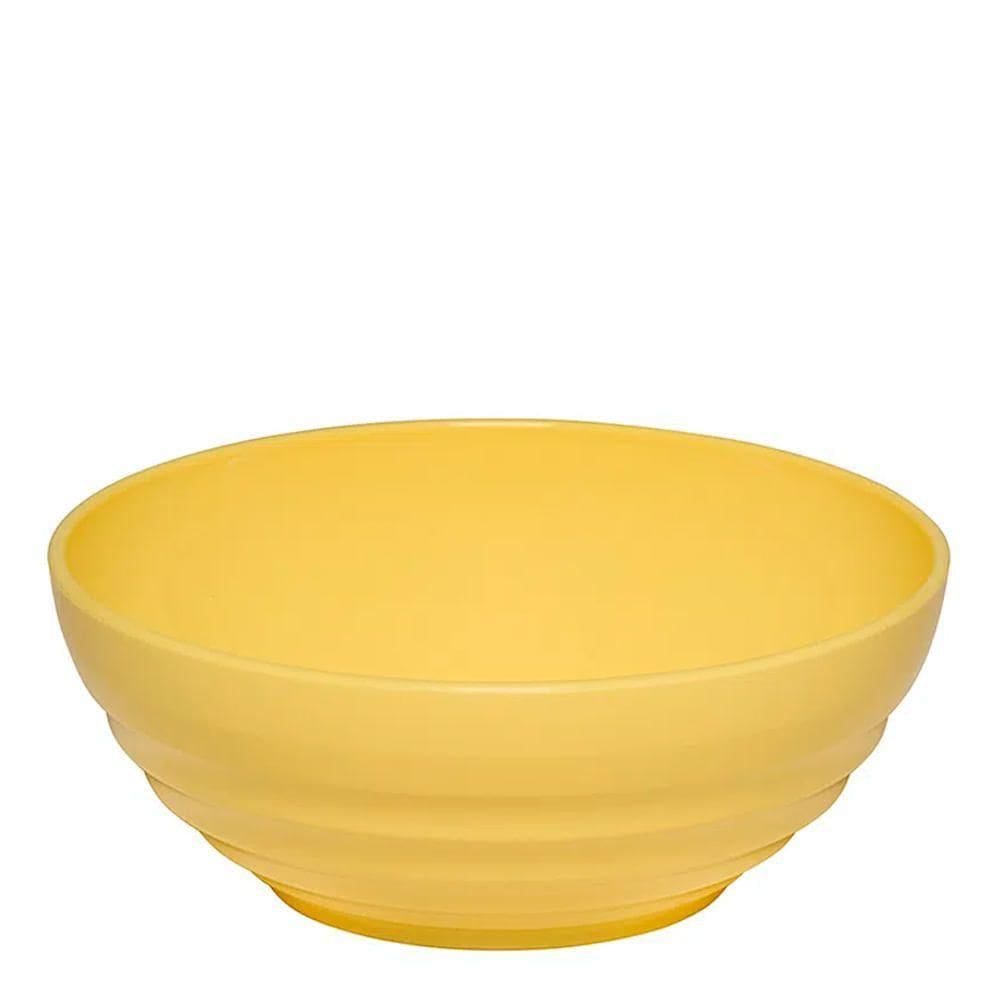 Bowl Oriental Redonda 1,2l Amarela Clara Em Polipropileno Linha Tendência Vem