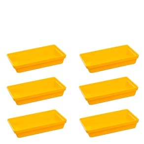 Conjunto De Travessa Stillo Rasa 1,850l 6 Peças Amarelo Em Polipropileno Linha Tropical Vem