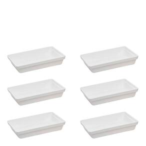 Conjunto De Travessa Stillo Rasa 1,850l 6 Peças Branco Em Polipropileno Linha Tropical Vem