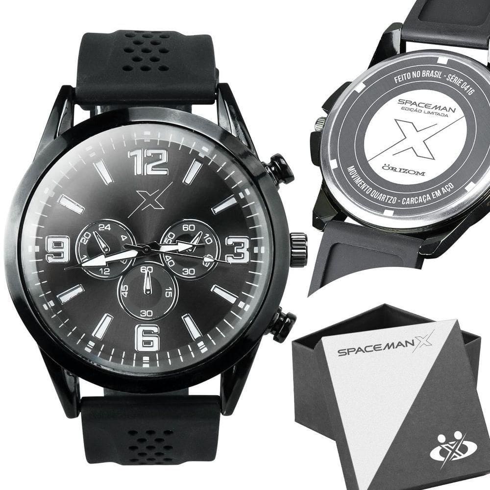 Relogio Masculino Qualidade Premium Aço Inox Pulseira Ajustável Preto Casual Ajustavel Analogico