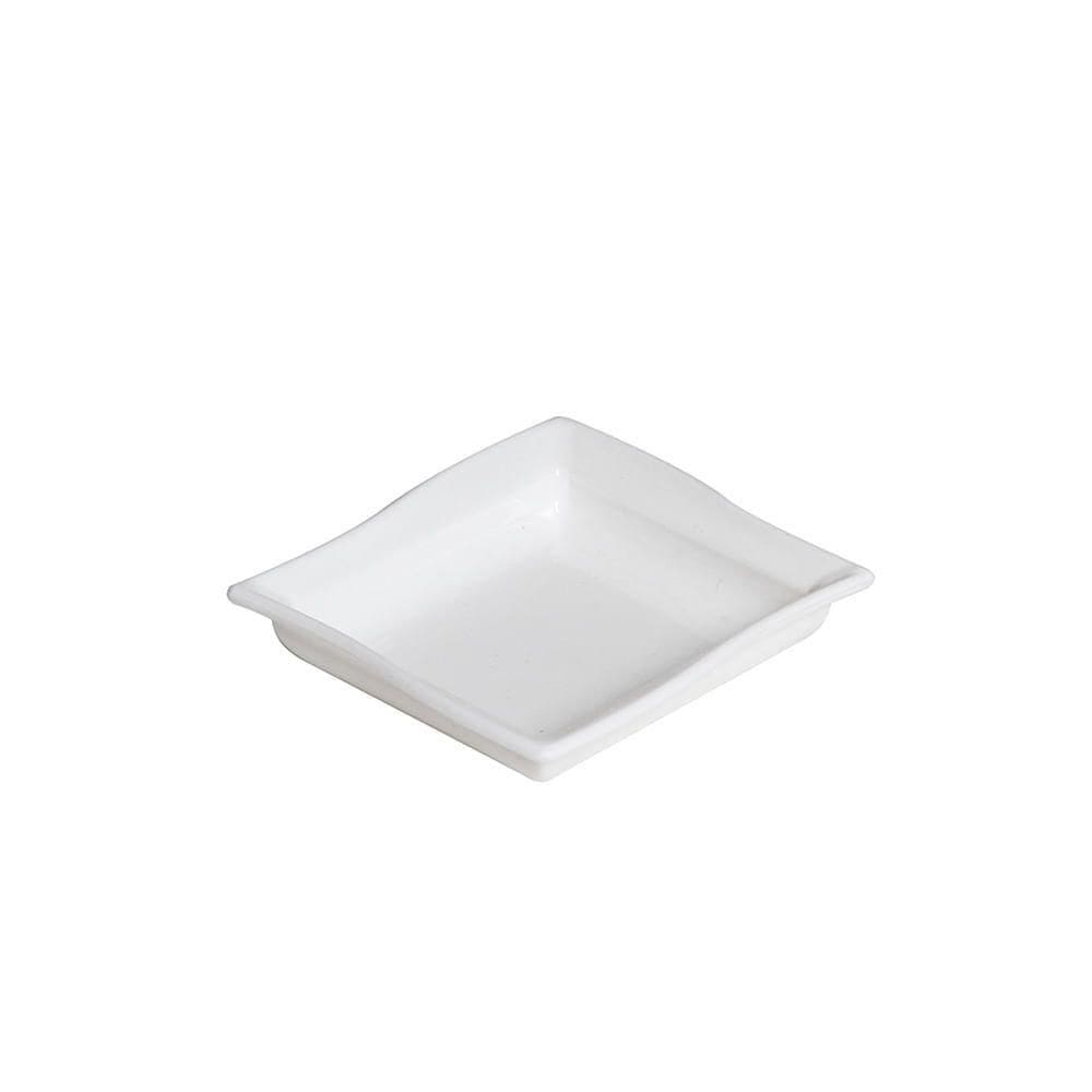 Molheira Shoyu Quadrada 60ml Branca Em Polipropileno Linha Tropical Vem
