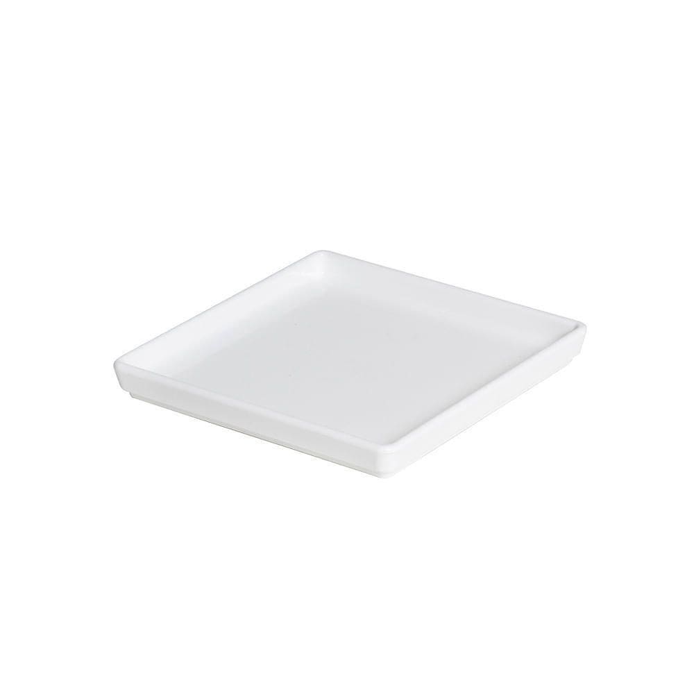 Prato Square Quadrado 13,5x13,5 Branco Em Polipropileno Linha Tropical Vem