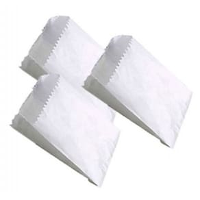 Saco de Papel Mono Branco Sanfonado 1/4 kg liso 100 unidades