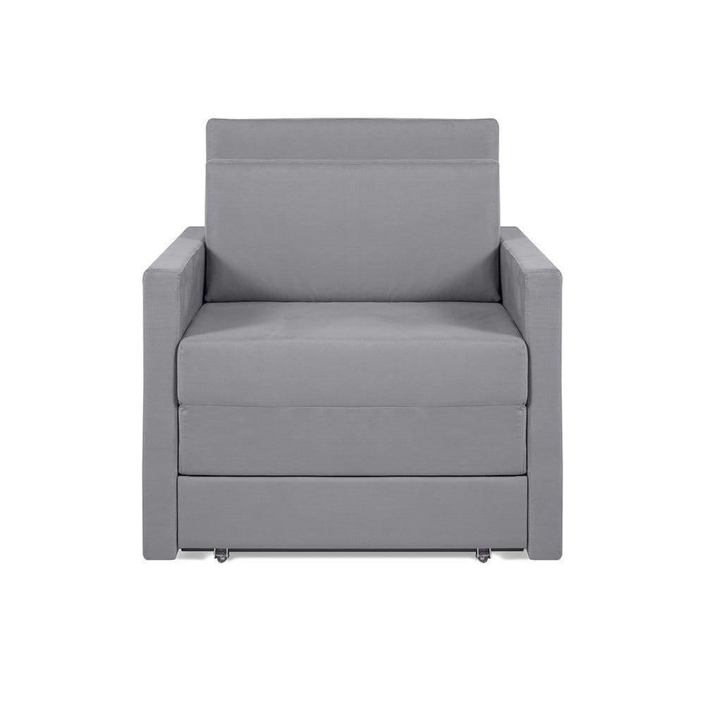 Sofá Cama Castor Solteiro Salerno Max Suede Cinza